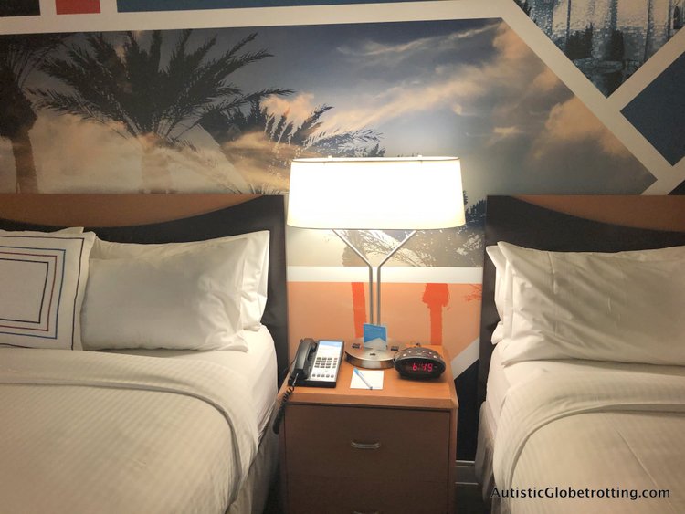 Family Friendly Fairfield Inn Anaheim room lamp with outlets
