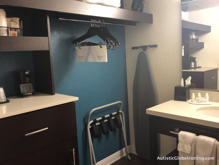 Family Friendly Fairfield Inn Anaheim closet area