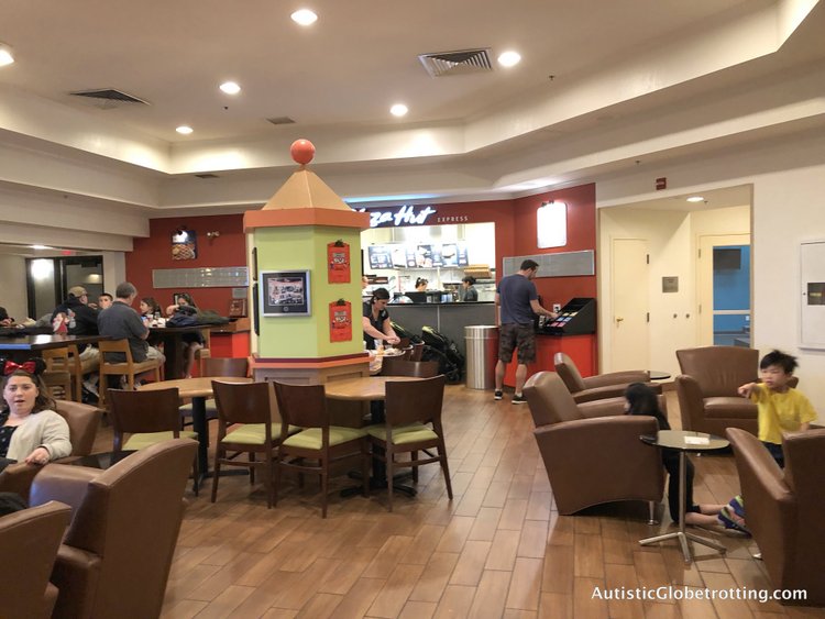 Family Friendly Fairfield Inn Anaheim pizza hut on third floor