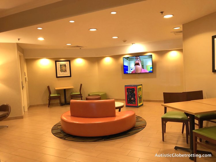 Family Friendly Fairfield Inn Anaheim lobby seating