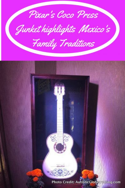 Pixar's Coco Press Junket highlights Mexico's Family Traditions pin