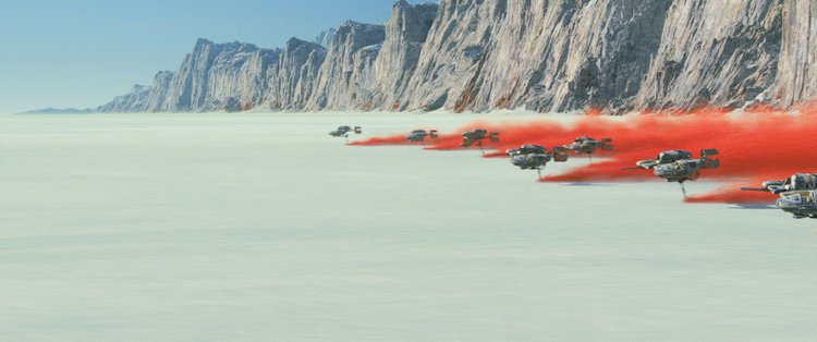 the battle ground on the planet of crait