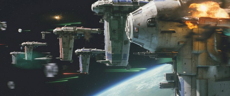 THe last jedi space ships display