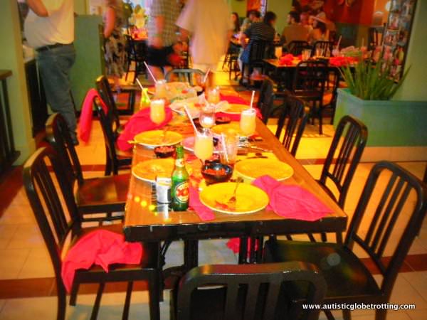 Rita's Cantina aboard Allure of the Seas table