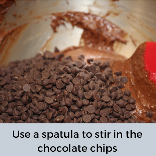 chocolate chips added to gluten and dairy free brownie batter